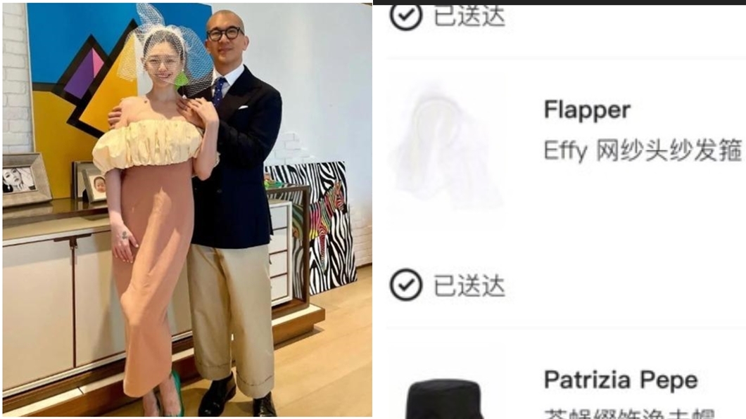 陸網發現汪小菲曝光購物清單中，疑含大S的頭紗與珠寶。（圖／翻攝自TVN、汪小菲微博） 