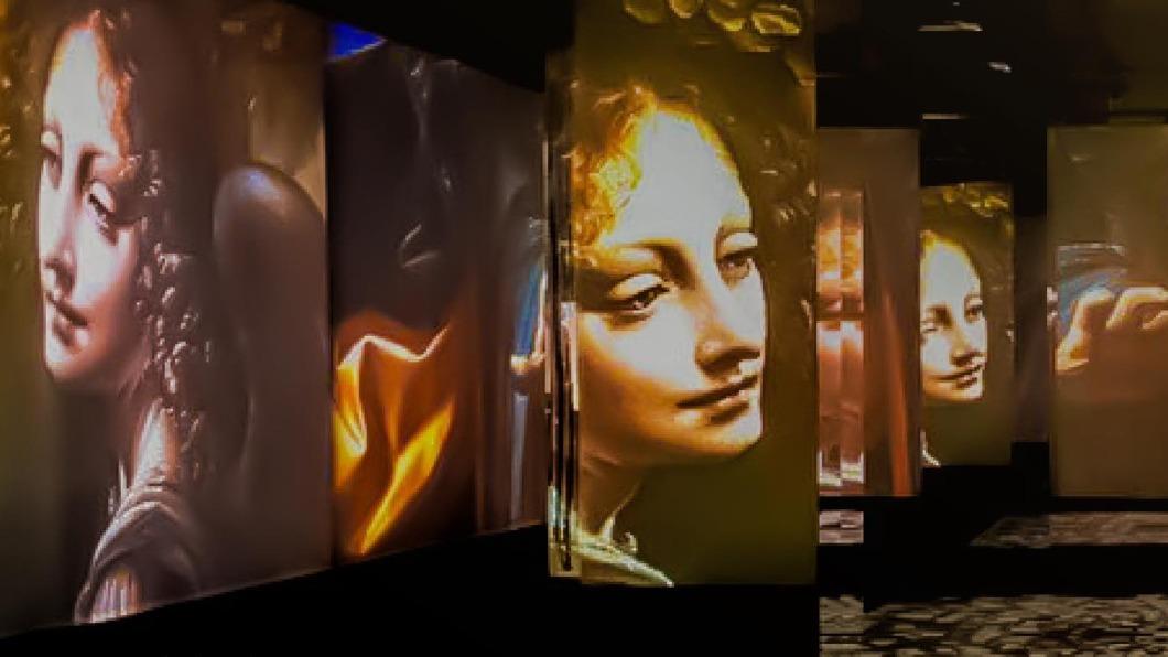達文西光影體驗展於信義區展出。（圖／翻攝自達文西光影藝術特展 : 走進大師的腦內FB）