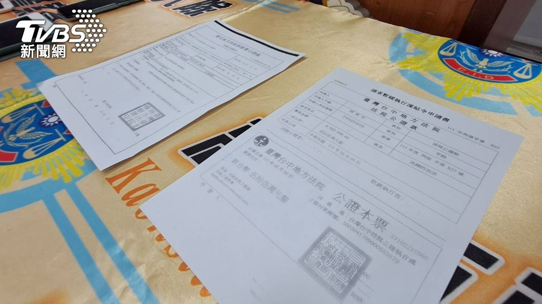 詐騙用文件。(圖/TVBS)