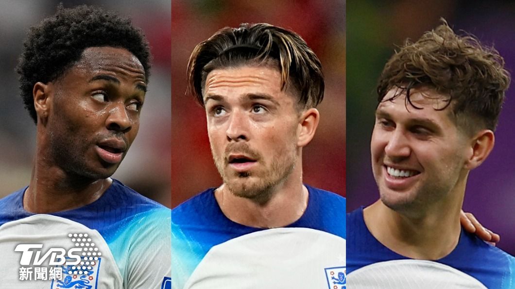 英格蘭收入前三高的球員，分別是斯特林（Raheem Sterling）、格拉利許（Jack Grealish）、史東斯（John Stones）。（圖／達志影像美聯社）