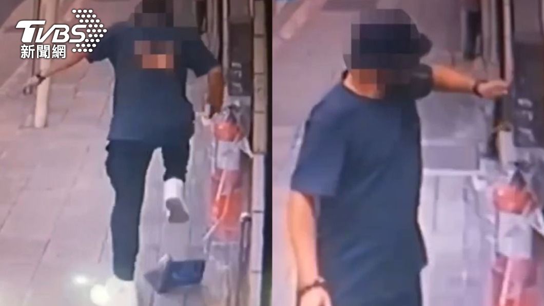 免想上班啦!通緝男恨死警察 怒拆3巡邏箱丟地踩爆