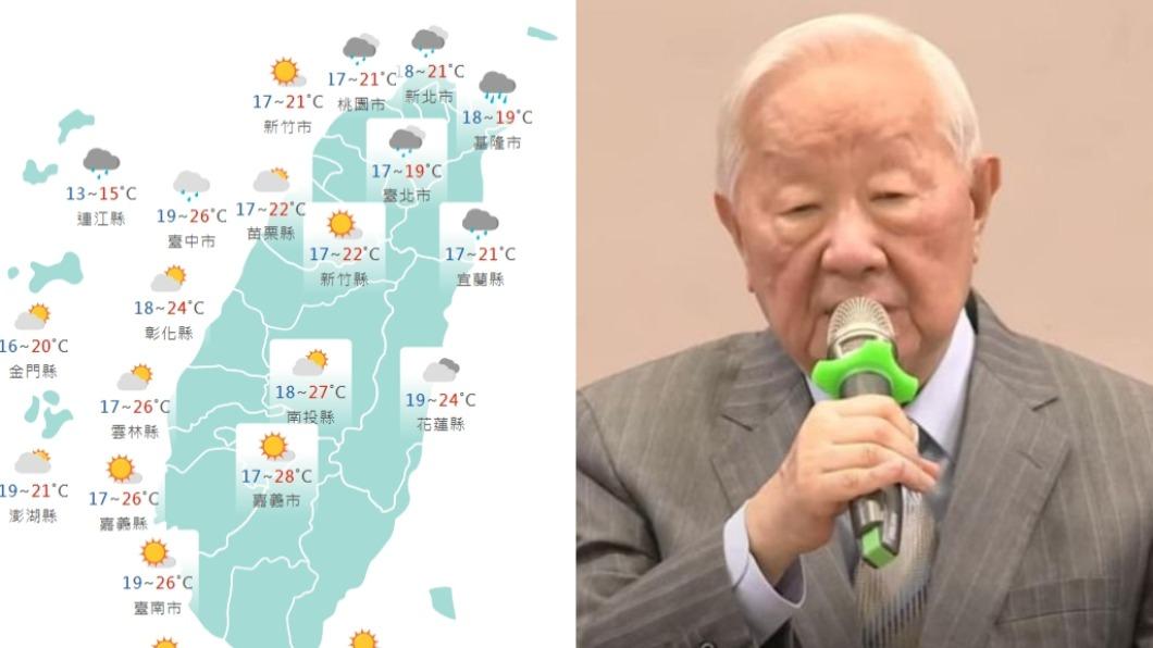 今日熱搜關鍵字為「大雪」、「張忠謀」。（圖／中央氣象局、TVBS資料照）