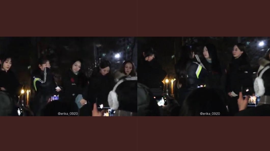 團員對於具荷拉的離去,忍不住淚崩。(圖/翻攝自erika_0920)