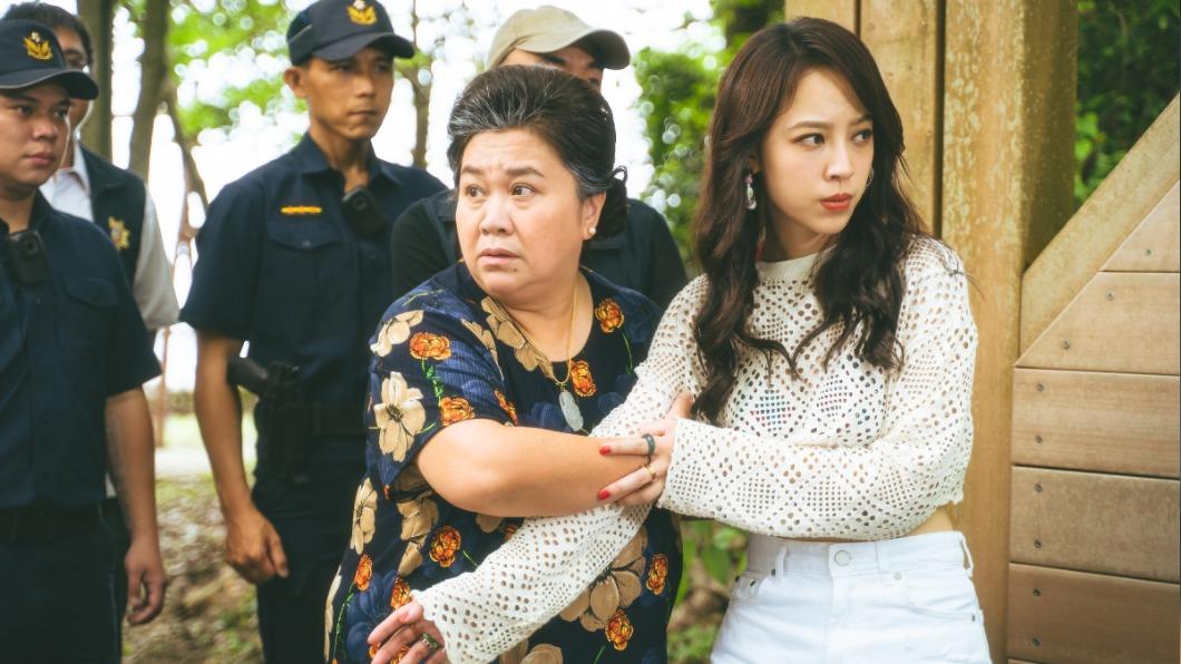 婆婆鍾欣凌與勇兔(右) 被警察圍捕。(圖/威視提供)