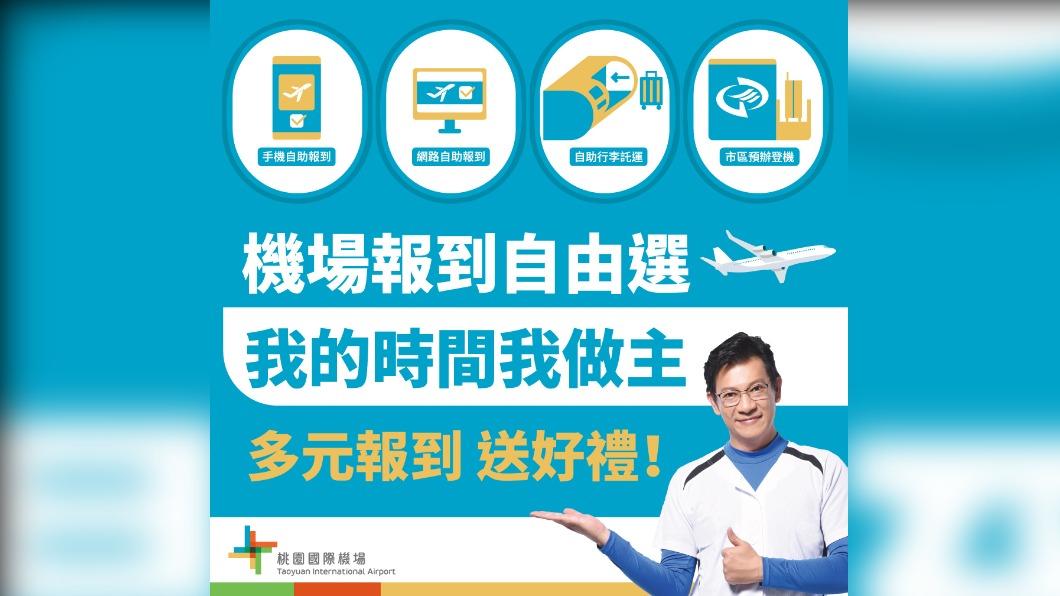 機場自助報到抽獎文宣(圖/機場公司提供)