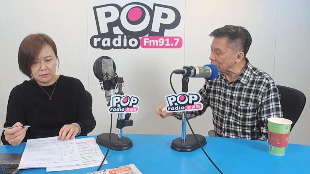 前綠委沈富雄(右)。(圖/翻攝POP撞新聞Youtube)