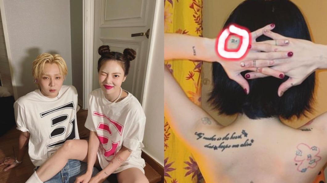 泫雅留有與前男友Dawn的情侶刺青。(圖/翻攝自泫雅IG)