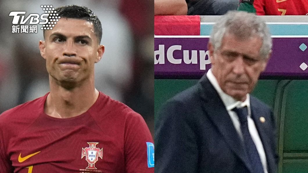 C羅與葡萄牙總教練桑托斯（Fernando Santos）之間的矛盾越來越嚴重。（圖／達志影像美聯社）