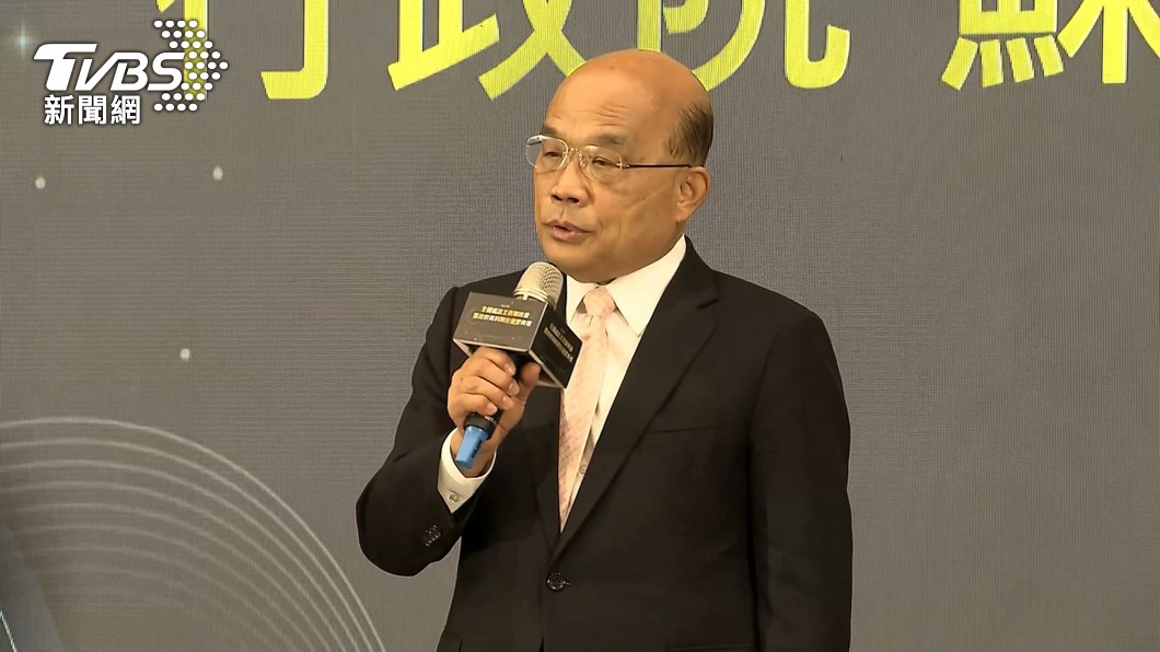 行政院長蘇貞昌提醒選黨主席有利有弊。(圖/TVBS)