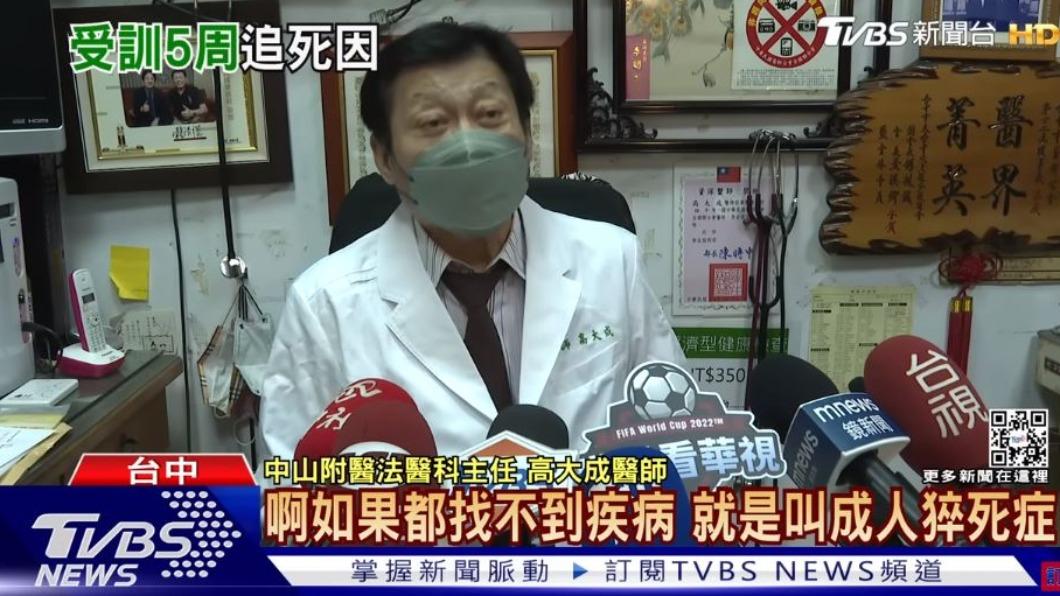 高大成受訪時推測士兵的死因。(圖/TVBS)
