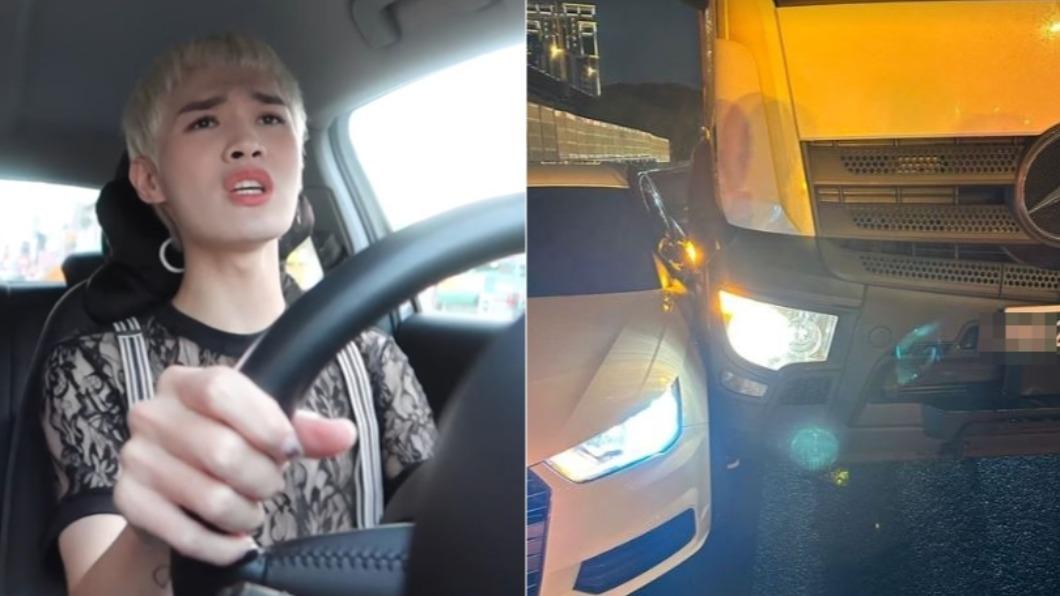 鍾明軒車禍!駕奧迪遭「大卡車撞爛」毀掉 心疼哭了