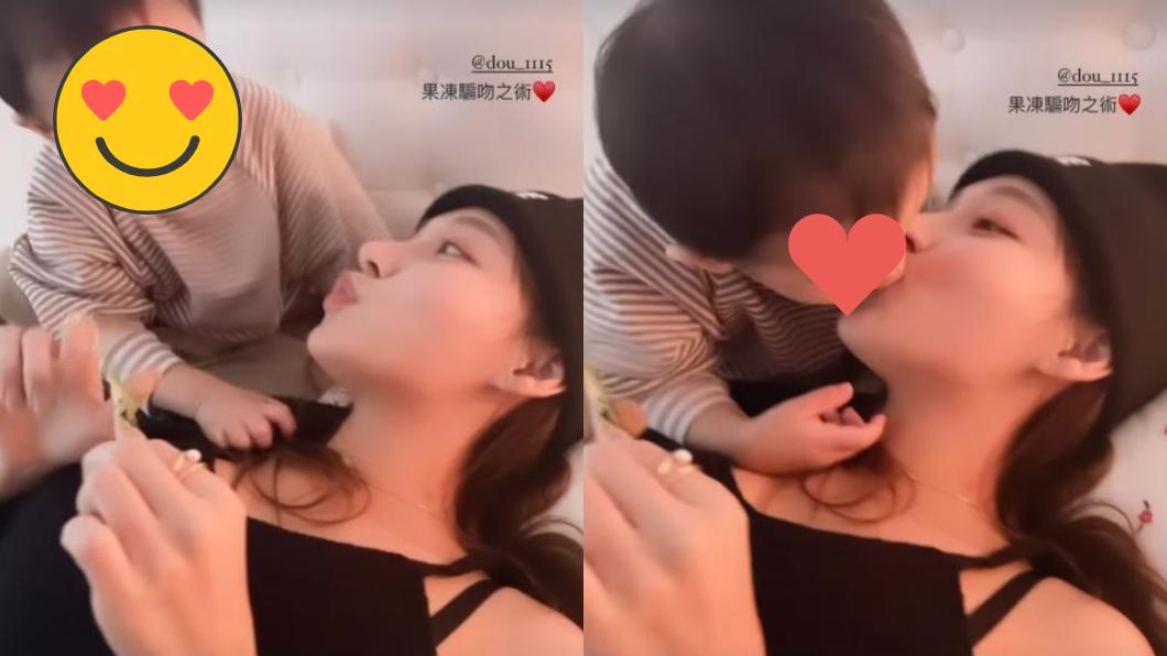 小男孩獻吻林襄讓粉絲羨慕又忌妒。（圖／翻攝自林襄IG）