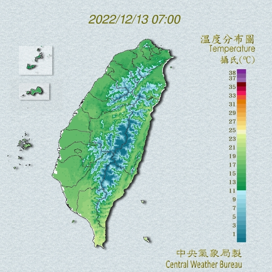 週末台灣將變成凍番薯。(圖/中央氣象局)