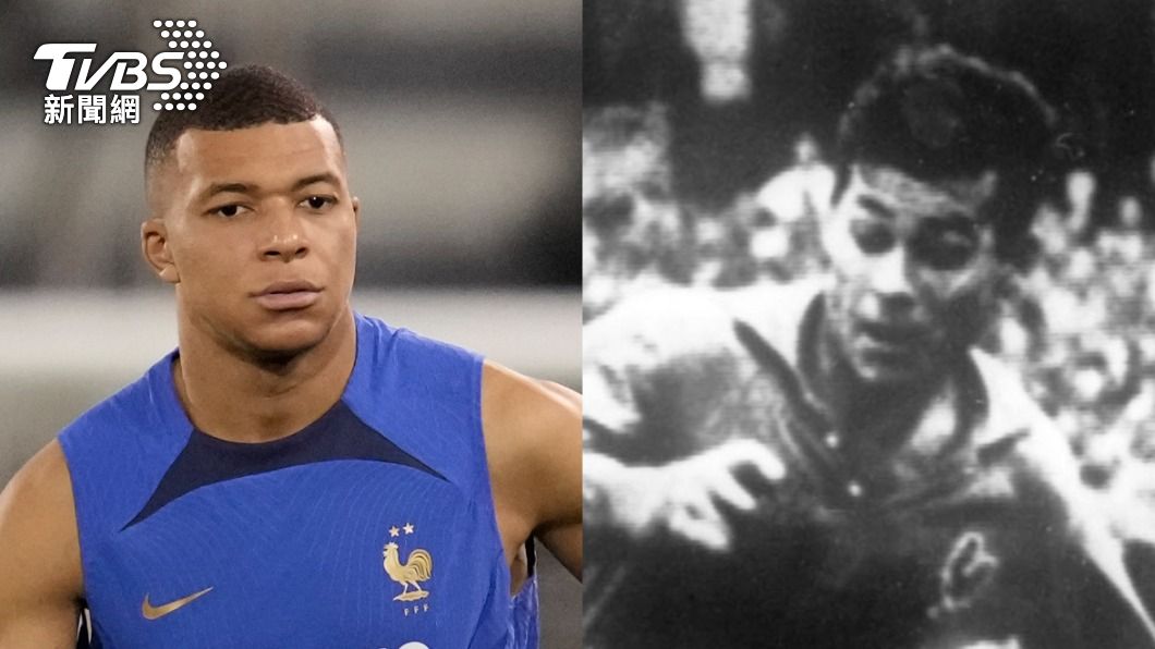 姆巴佩有望突破傳奇球星方丹（Just Fontaine）保持的法國世足賽進球紀錄。（圖／達志影像美聯社）