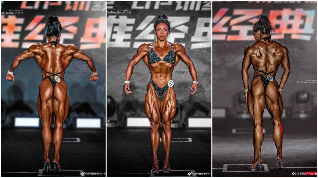 佳佳是職業健美選手。(圖/翻攝自IFBBPRO_Big佳微博)