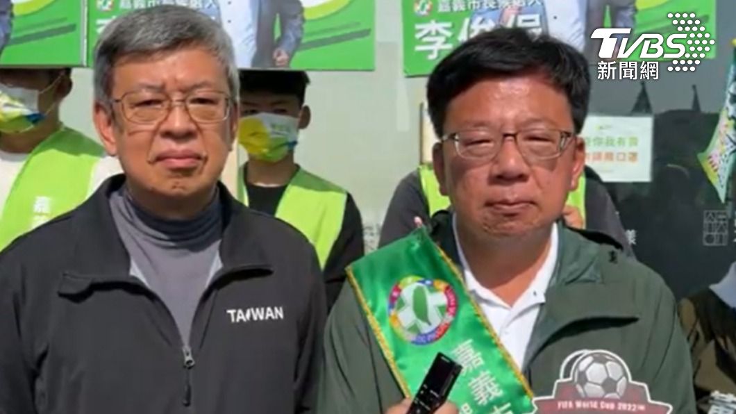 陳建仁輔選李俊俋。（圖／TVBS）