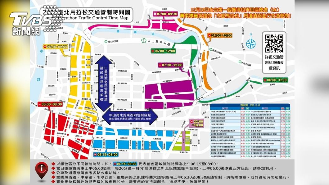 台北馬拉松本周日登場 交通管制路線看這裡