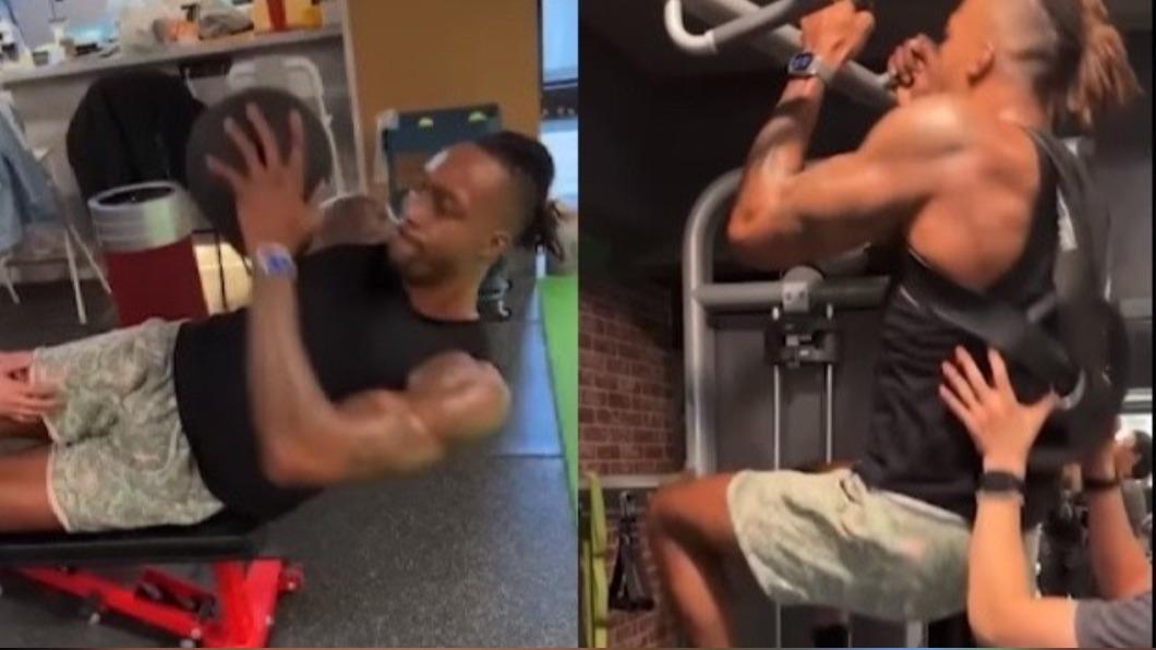 魔獸分享健身訓練過程。(圖/翻攝自Dwight Howard IG)