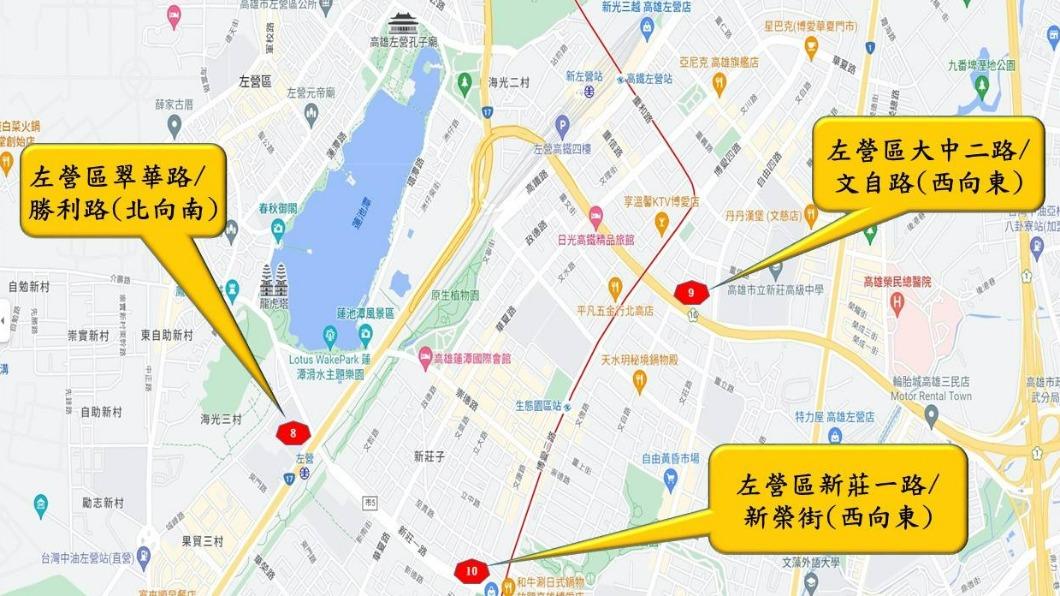 左營執法路段。(圖/高雄市交通大隊提供)
