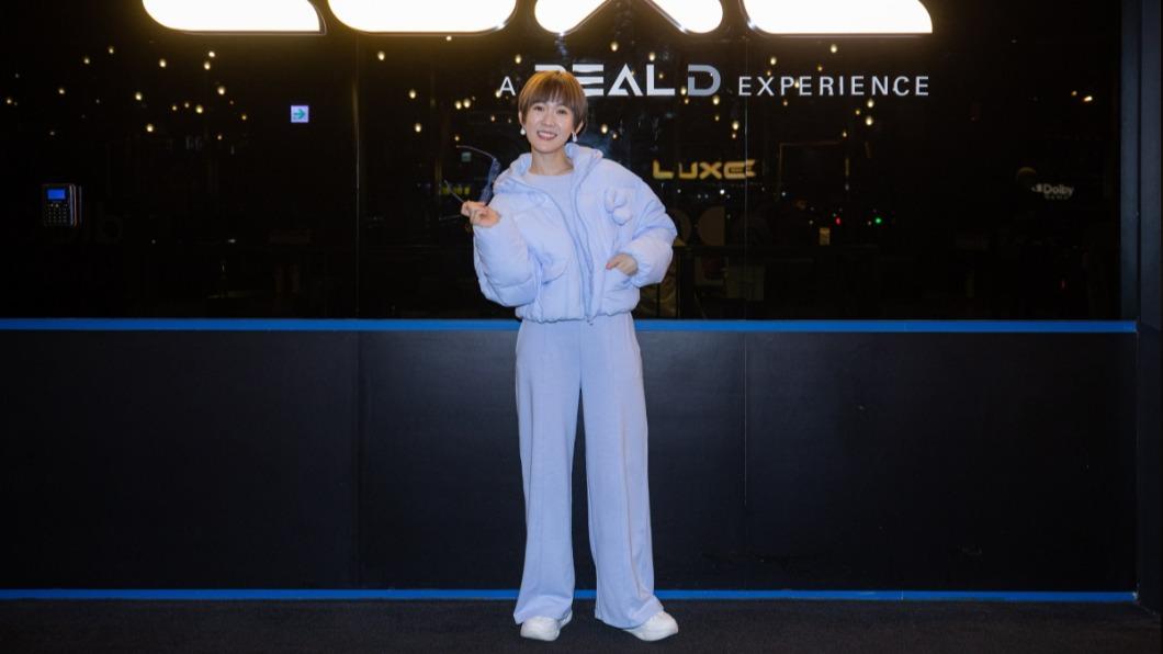 孫可芳很開心家鄉台南有全新的LUXE巨幕廳。(圖/RealD提供 )