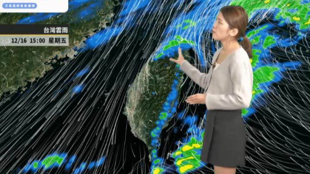 明天全台各地都有降雨機率發生。(圖/翻攝自天氣風險臉書)