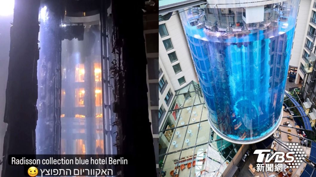 瞬間變廢墟!全球最大水族箱破裂 大量魚、漏水流入柏林街道