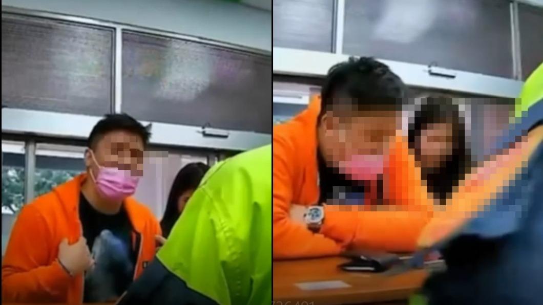 橘衣男跑派出所咆哮。(圖/民眾提供)