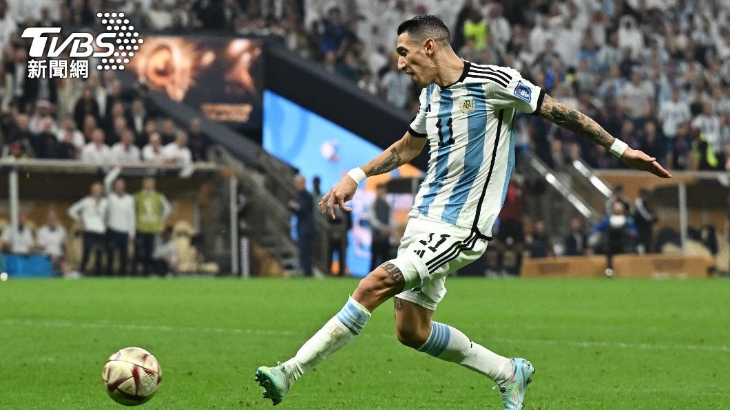 阿根廷球員迪馬利亞（Angel di Maria）為阿根廷下第二分，維持上半場領先的優勢。（圖／達志影像路透）
