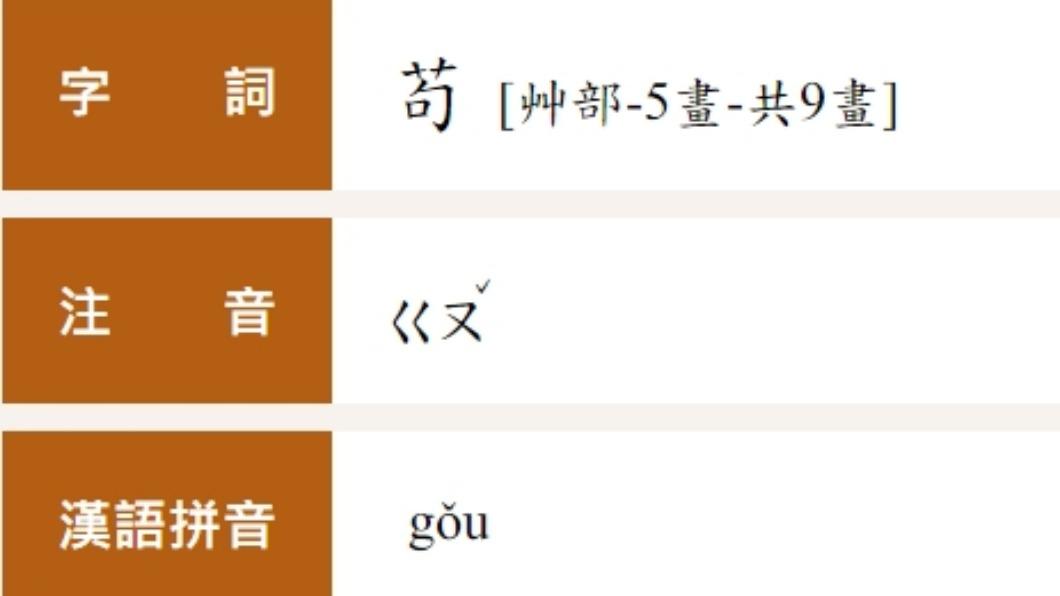 教育部國語辭典截圖