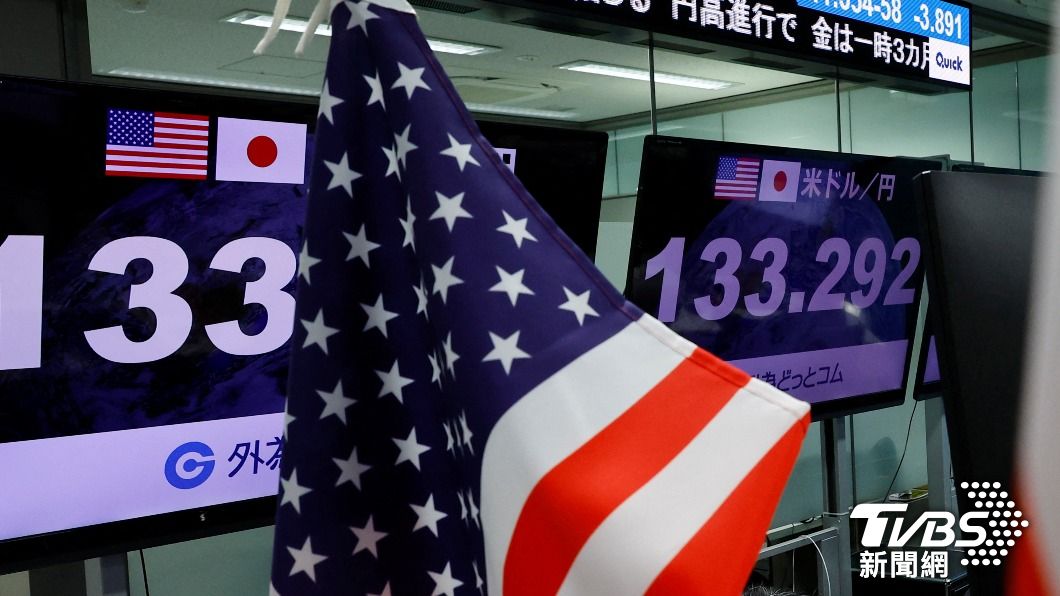 日圓匯率急升，今日盤中一度漲到1美元兌133.11日圓。（圖／達志影像路透社）