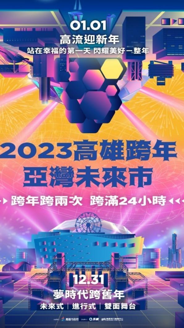 高雄跨年推出雙面舞台。（圖／民視提供）