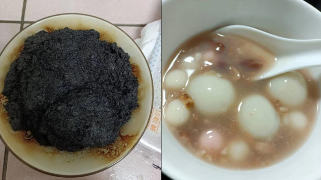 原PO分享自己煮的湯圓。(圖/翻攝自Dcard)