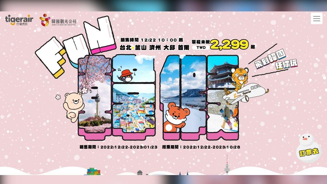 別上班了!虎航今10點韓國4航點大促銷 最低2299元
