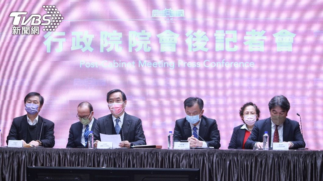 行政院今(22)日舉行行政院會,並於會後舉行記者會。(圖/方炳超攝)