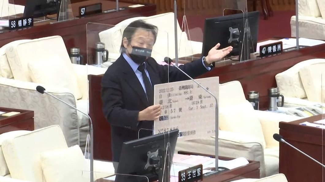 王世堅多次在議會質詢柯文哲時「送禮」。（圖／翻攝自王世堅臉書）