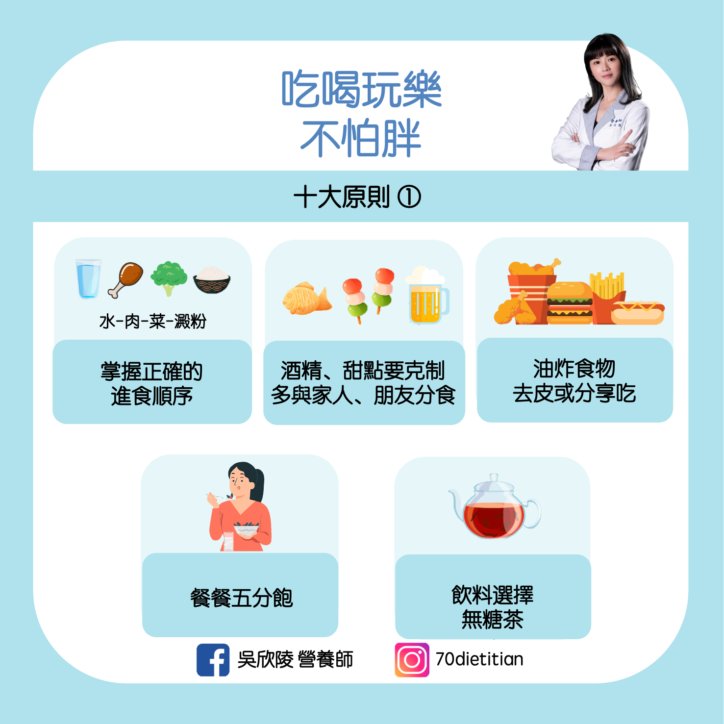 進食十大原則。（圖／翻攝自吳欣陵營養師臉書）