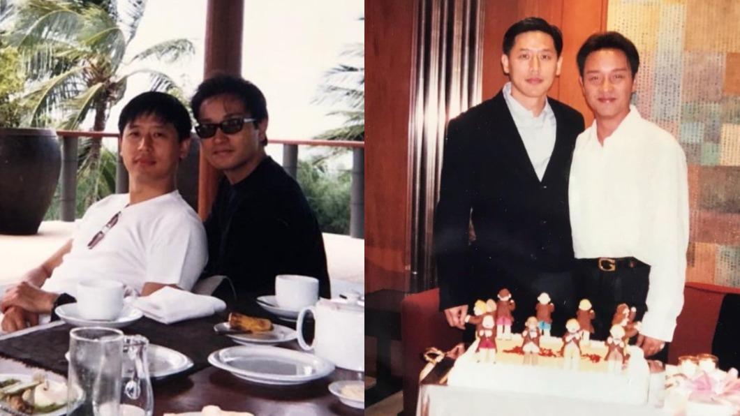 張國榮在1997年公開與唐鶴德的戀情。(圖/翻攝自@dhttong IG)