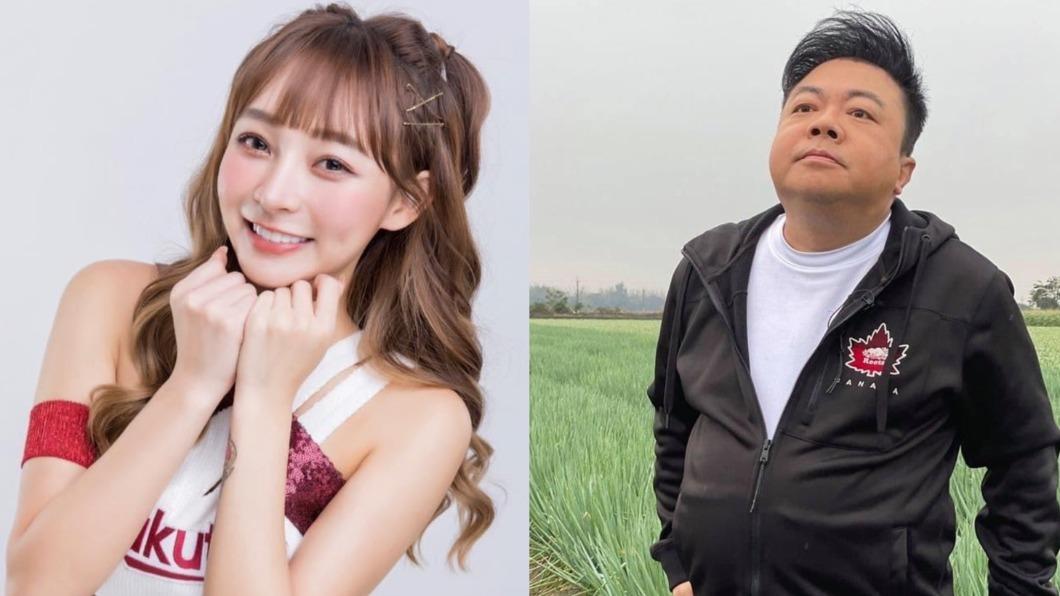 樂天女孩林襄(左),和董至成(右)交情不錯。(圖/林襄、董至成臉書)