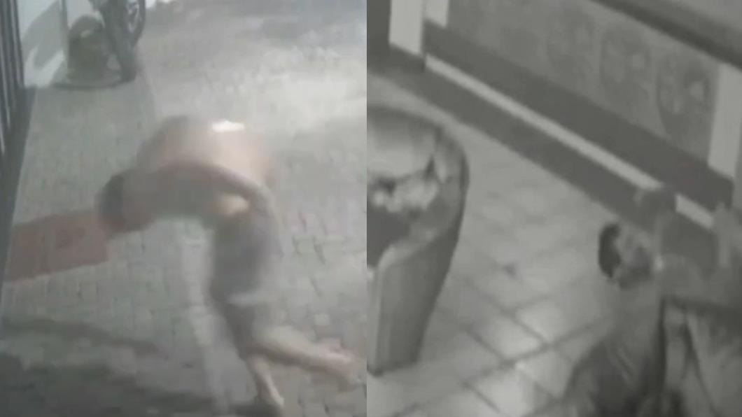 用頭連撞2門!詭男狂追女主人 血濺滿地亡