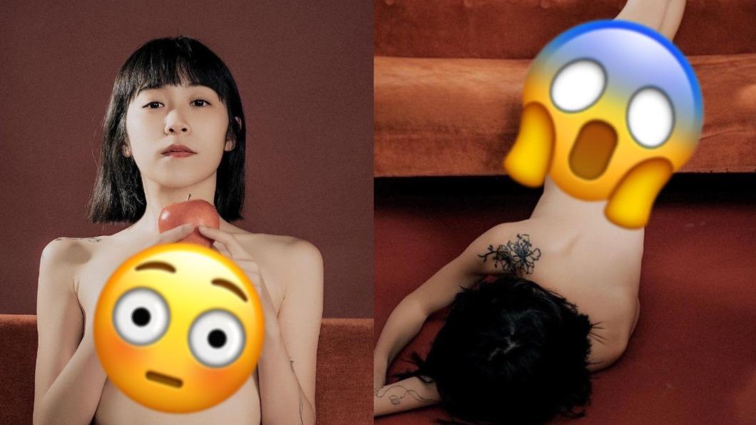 NanaQ森林系列藝術照大膽全裸。(圖/翻攝自NanaQ IG)