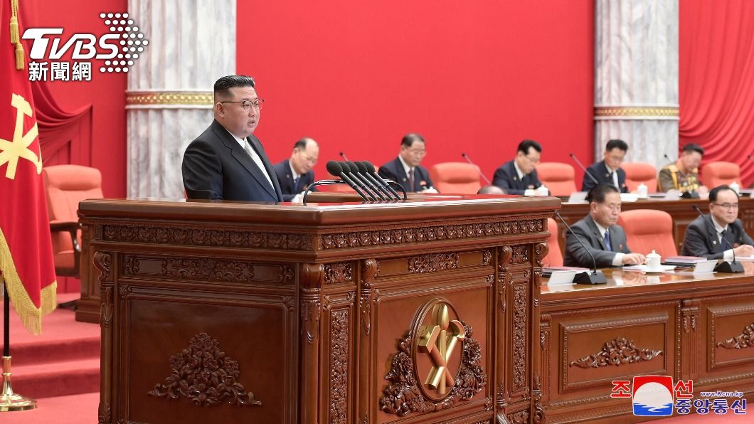 金正恩出席朝鮮勞動黨大會，對無人機事件隻字不提。（圖／達志影像路透社）