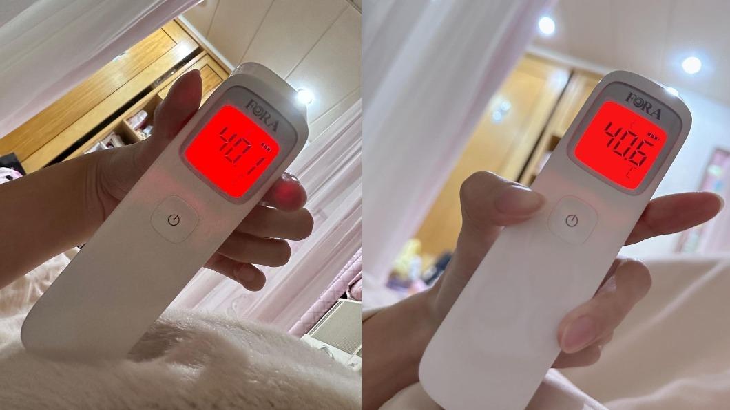紀欣伶高燒到40.7度。(圖/翻攝自紀欣伶IG)