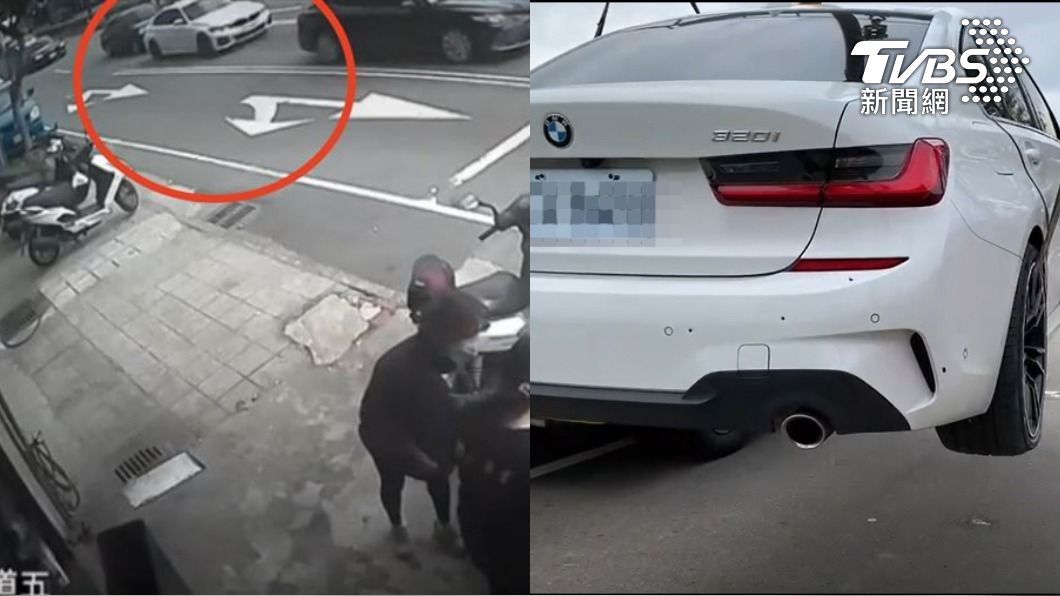 獨家畫面/台中槍響!警追擄人案連轟11槍 BMW蜂窩慘狀曝