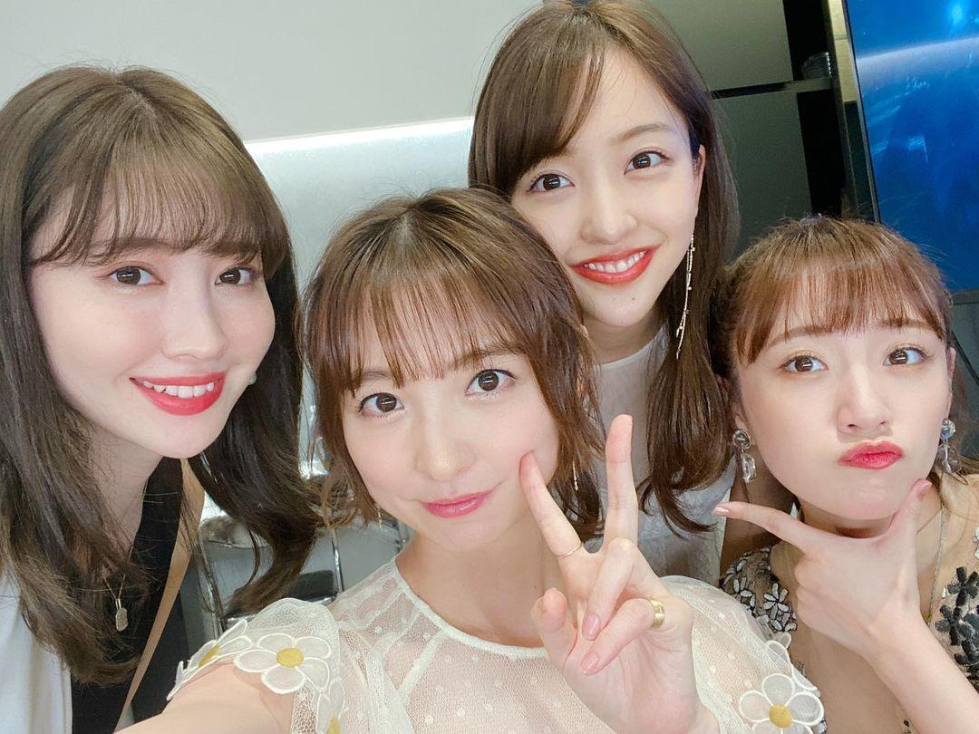 篠田麻里子(左二)曾被列為AKB48的「神七」成員。(圖/翻攝自篠田麻里子IG)