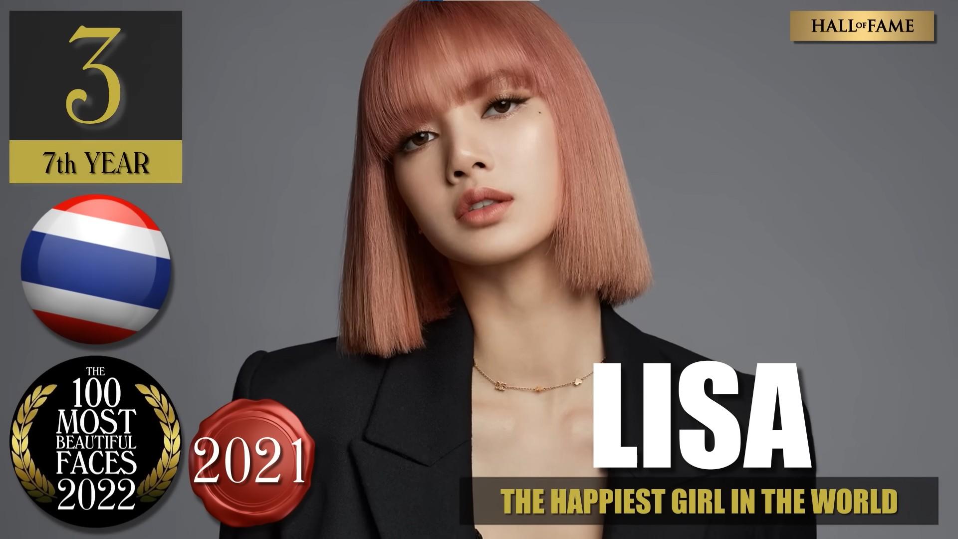 BLACKPINK Lisa今年拿下第3名。(圖/翻攝自TC Candler YouTube)