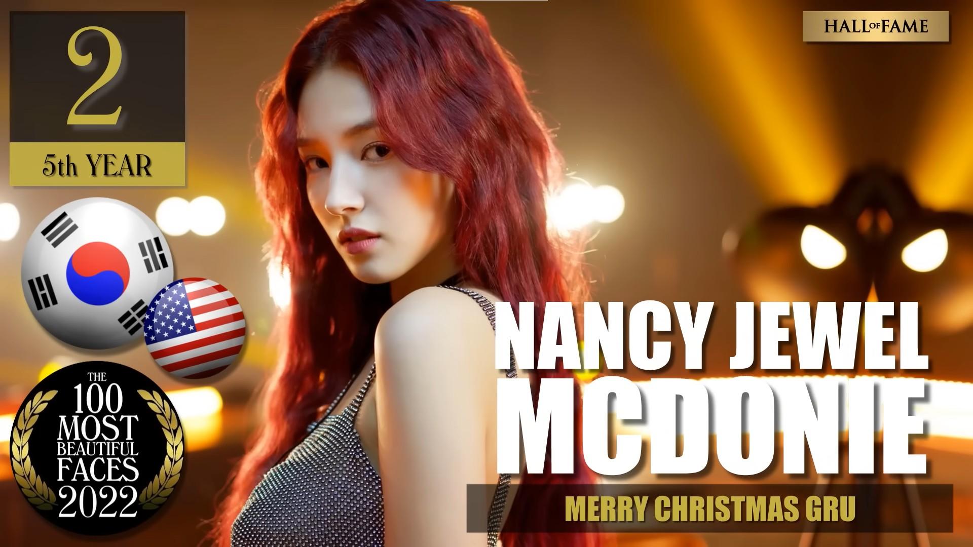 第2名為MOMOLAND韓美混血成員Nancy。(圖/翻攝自TC Candler YouTube)