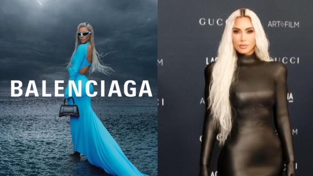 金卡戴珊因品牌巴黎世家的廣告而遭牽連。(圖/翻攝自@kimkardashianIG)