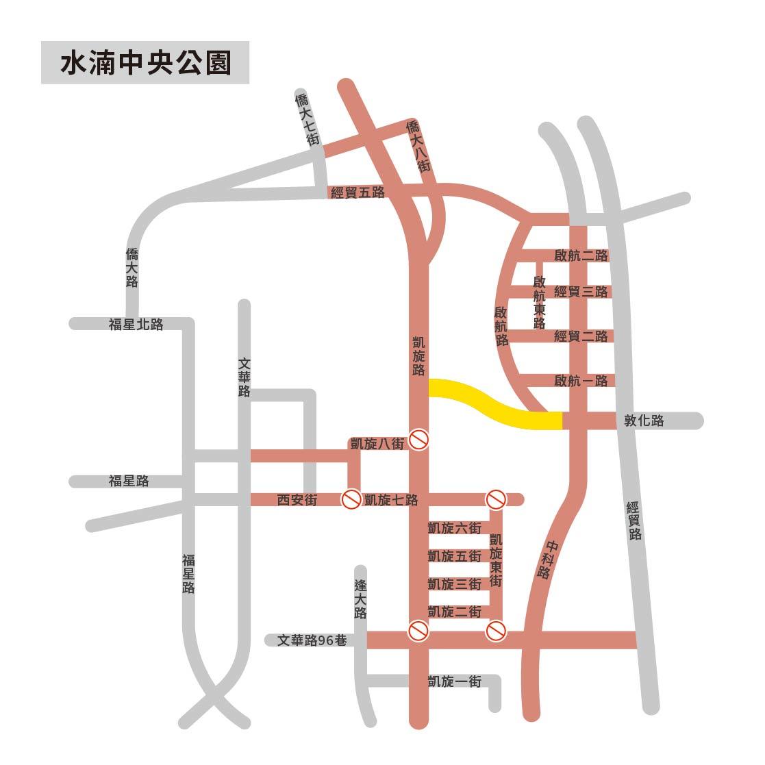 2023 Uber 跨年管制地圖。(圖/Uber提供)