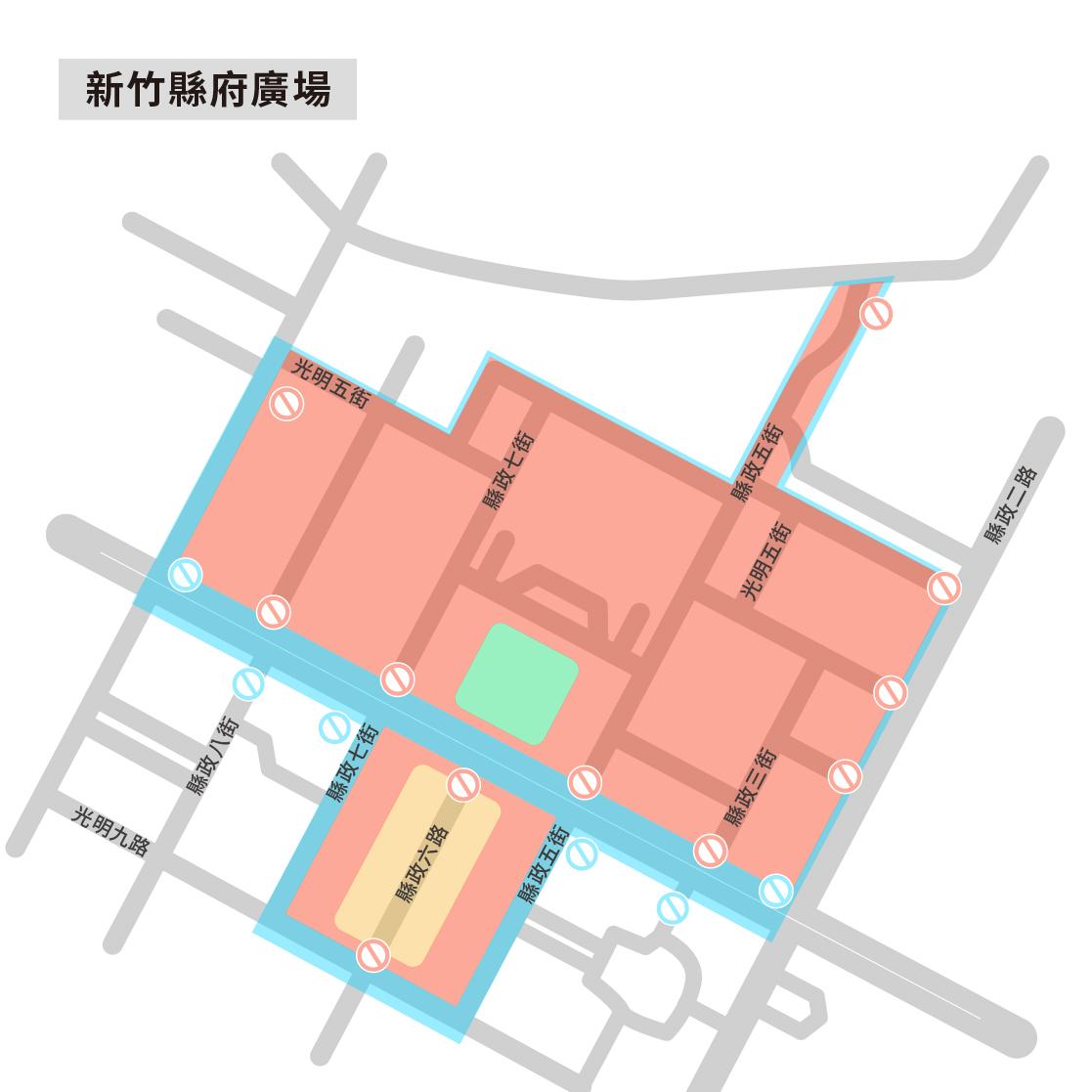 2023 Uber 跨年管制地圖。(圖/Uber提供)
