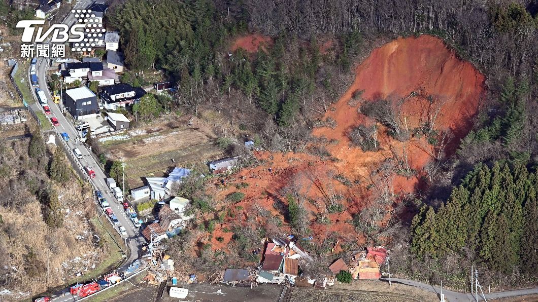日本山形縣山崩塌慘況曝　逾十棟民宅損毀2人失聯